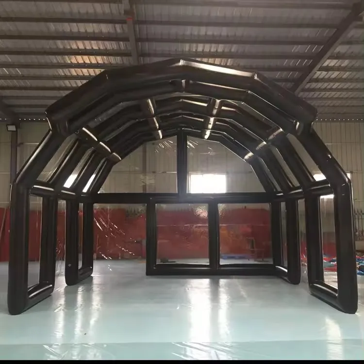 airtight outdoor portable transparent inflatable stage cover, commercial inflatable stage tent