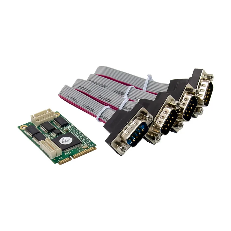 

Mini PCIE to 4 Ports rs232 Interface CH384L MINI PCI-E lpt DB25 Converter card 4s 4s1p parallel port expansion to mpcie 384 chip