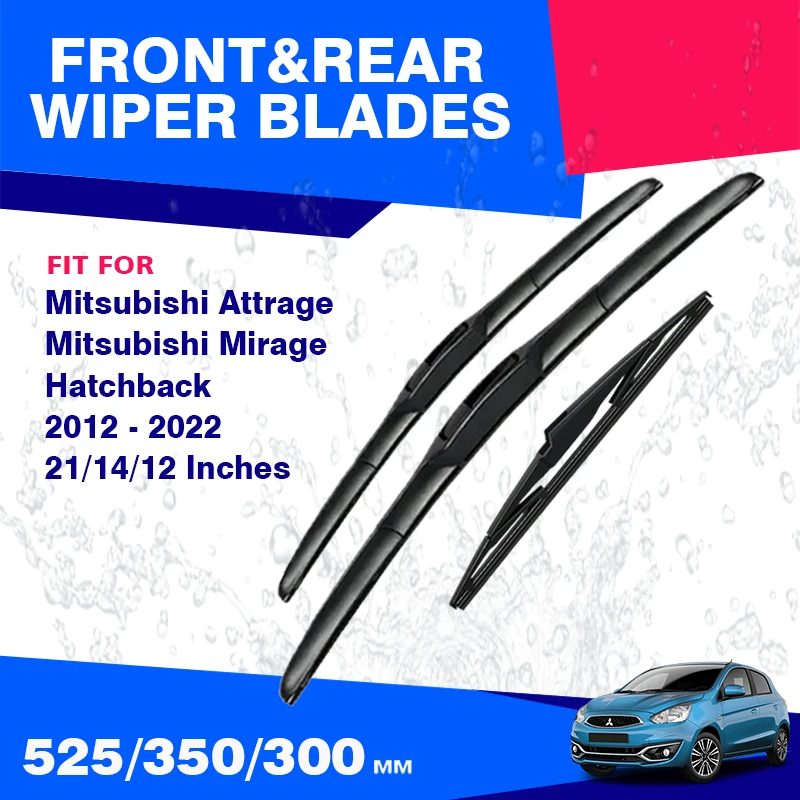 

Щетки стеклоочистителя передние и задние для Mitsubishi Mirage Hatchback 2012 - 2022 RF ES A00 LA A10