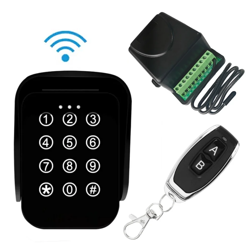 433MHZ Universal Rolling Code Receiver 1527 Wireless Numeric Keypad for Automatic Garage Door Swing Gate Sliding Gate Opener