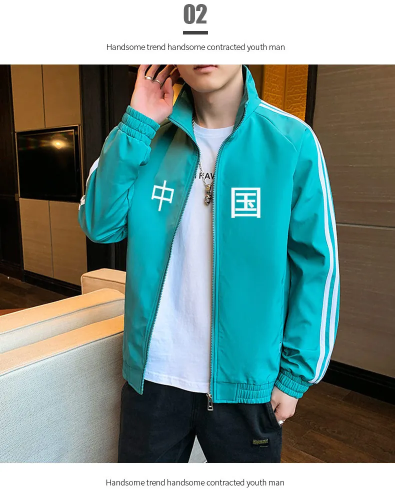 Student thin jacket Spring and autumn casual hooded new zipper sweatshirt windproof jacket youth solid color top men's coats & jackets