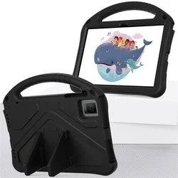 Durable Kids Safe Foam Handle Kickstand Tablet Case, EVA Protective Cover for TCL Tab 10 Gen2 2023 (Black)