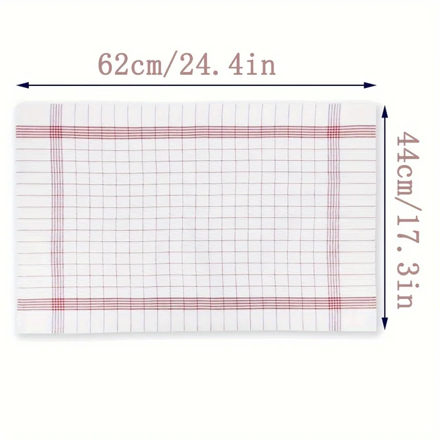 1/5/10pcs Classic Plaid Dish Towel Scouring Pad, Soft Large Size Kitchen Towel, Suitable for Bar and Kitchen Cleaning 4
