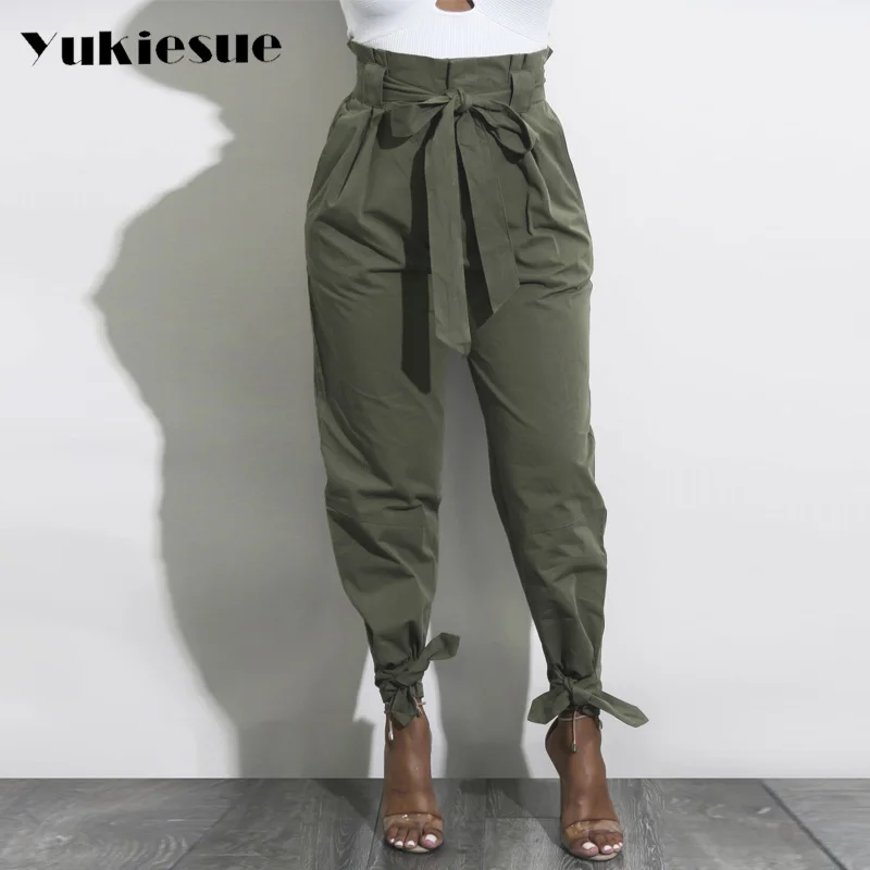 High waist pants camouflage loose 