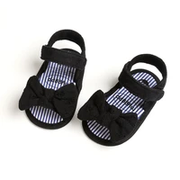 Newborn Infant Baby Boy Girl Shoes Summer Sandals Flower Embroidered Bow Casual Soft Bottom Non-Slip Breathable Baby Shoes 0-18M 2