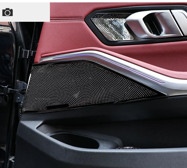 For BMW 3 Series G20 G21 G81 2020 2021 2022 2023,Front Rear Door A-pillar Horn Covers, Inner Handle Speaker Instrument Audio Lid