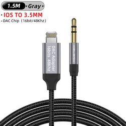 Premium 8 - Pin to 3.5mm Aux Audio Adapter Cable (1.5m)