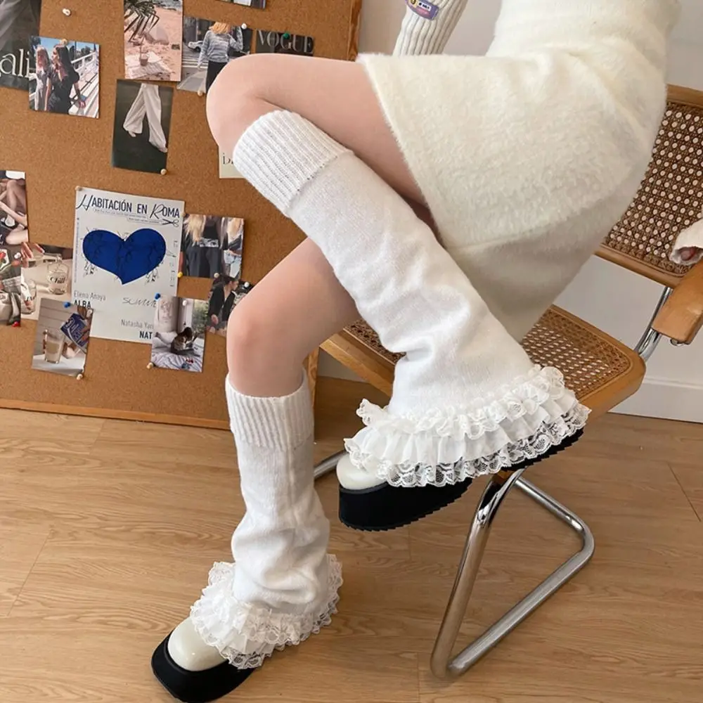 

Retro Women's Leg Warmers New Spicy Girl Lolita Elephant Leg Socks Female JK Horn Style T-shaped Socks