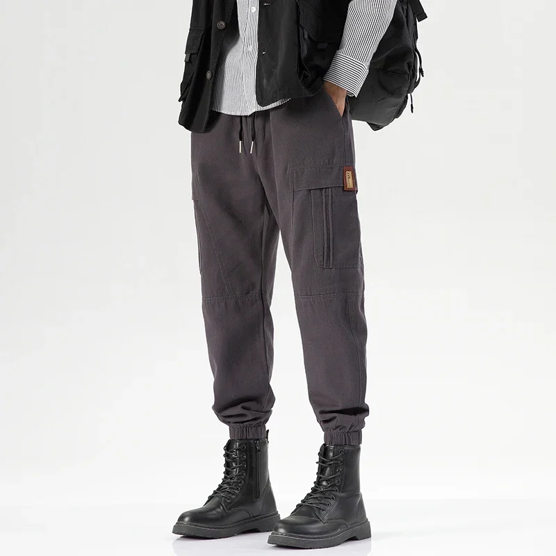 New 2024 Cargo Pants Men Jogging Pants Male Slim Fit Spring Autumn Solid Color Outdoor Hip Hop Trousers Streetwear Men Pants