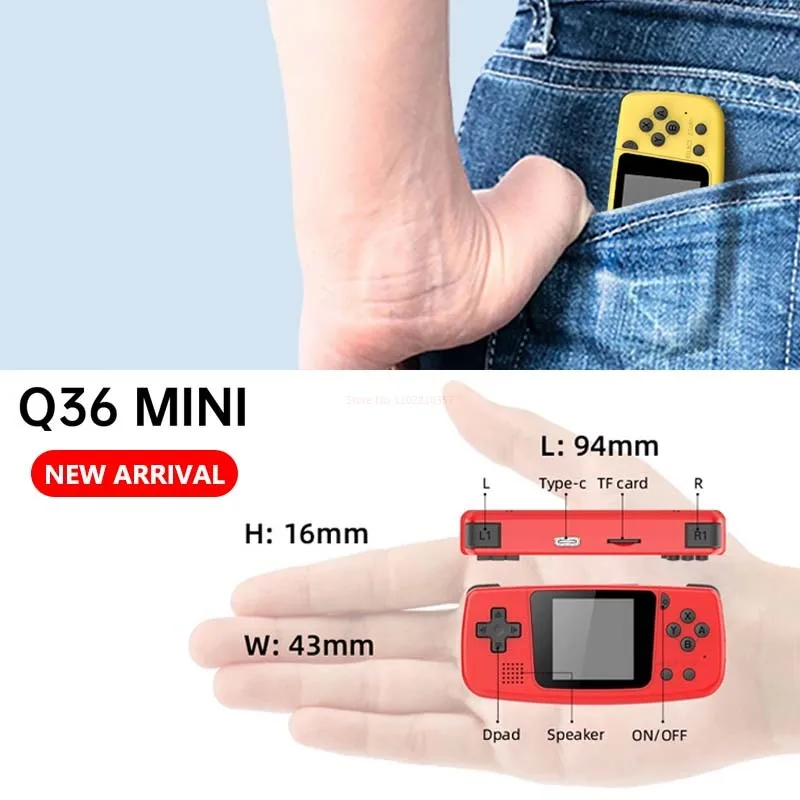 

Mini Q36 Open Source Handheld Dual System Supports The Top Ten Simulators Mini-Portable Game Consoles 1.5inch Ips Full-Fit Scree