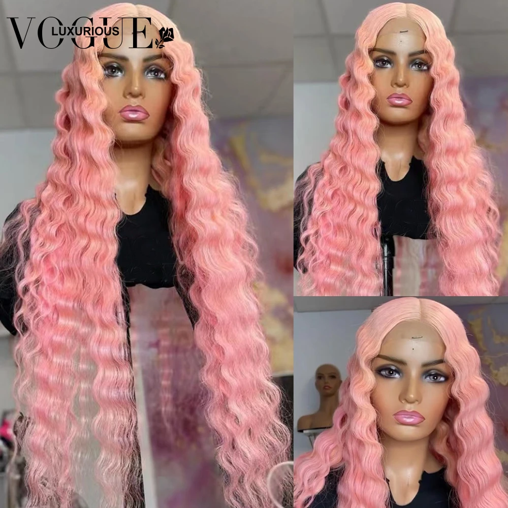 13x4 Light Pink Lace Front Wigs Brazilian Remy Human Hair 28 30