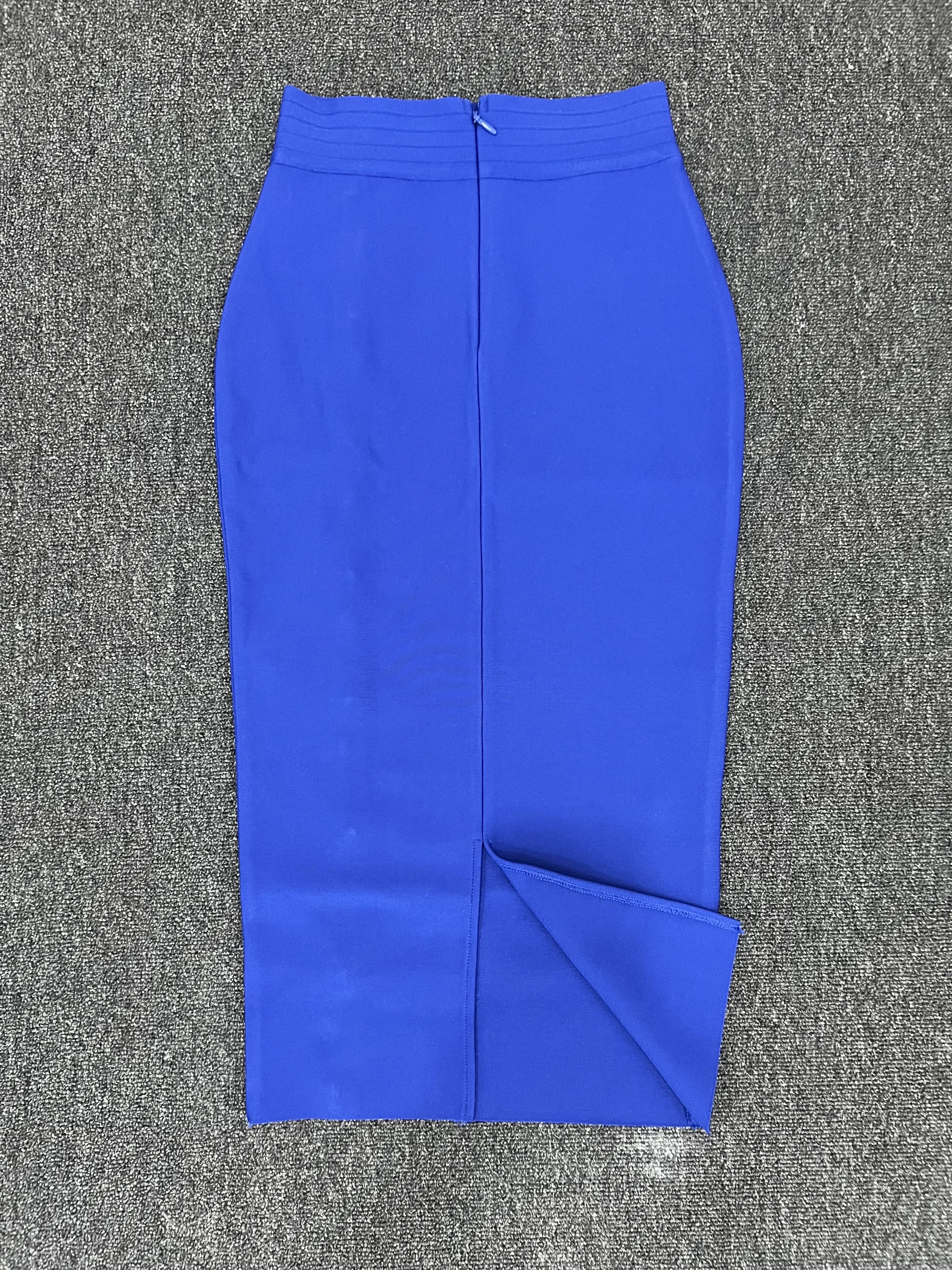 75CM Length XL XXL Elastic Bodycon Mid Bandage Skirt Women Elegant Pencil Skirts For Office Ladies Formal High Street 5