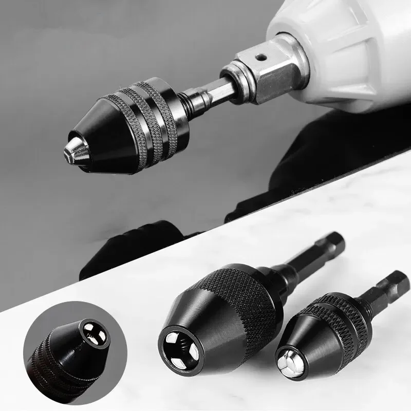 

Keyless Drill Chuck Screwdriver Impact Driver Adaptor 1/4 '' Hex Shank Drill Bit Tool Convertor Adapter Drill Bit Adapter