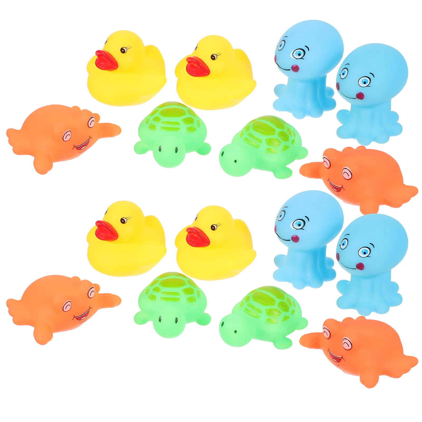 

20Pcs/Set Cute Soft Rubber Duck Float Squeeze Sound Baby Wash Bath Toys Play Animals Toys Kids Bath Toys