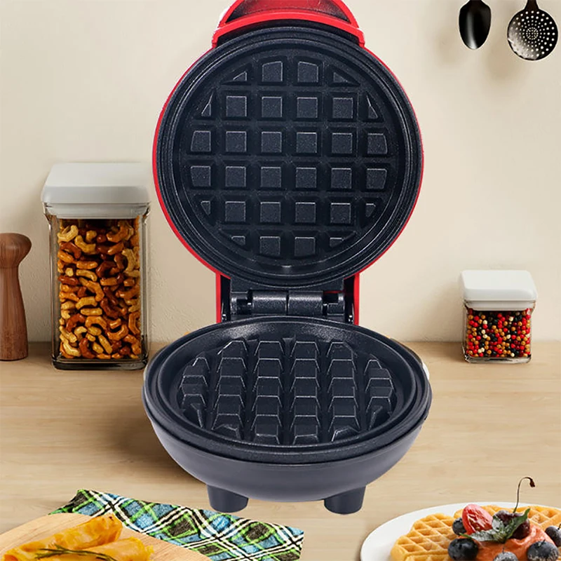 Mini Waffle Maker Machine, 350W Portable Electric Non-Stick Waffle