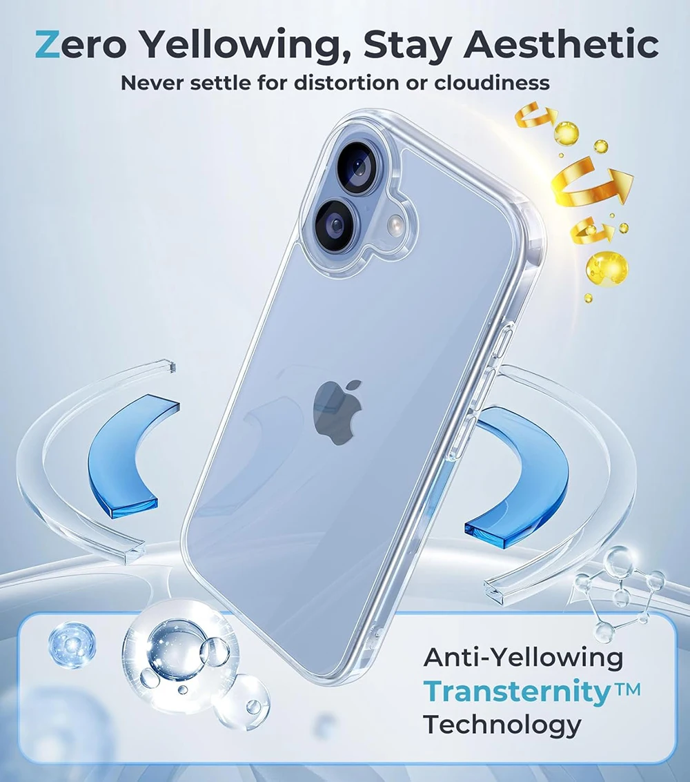 Military Grade Hybrid Clear Phone Case with Invisible Airbag and Hard Shell Protection