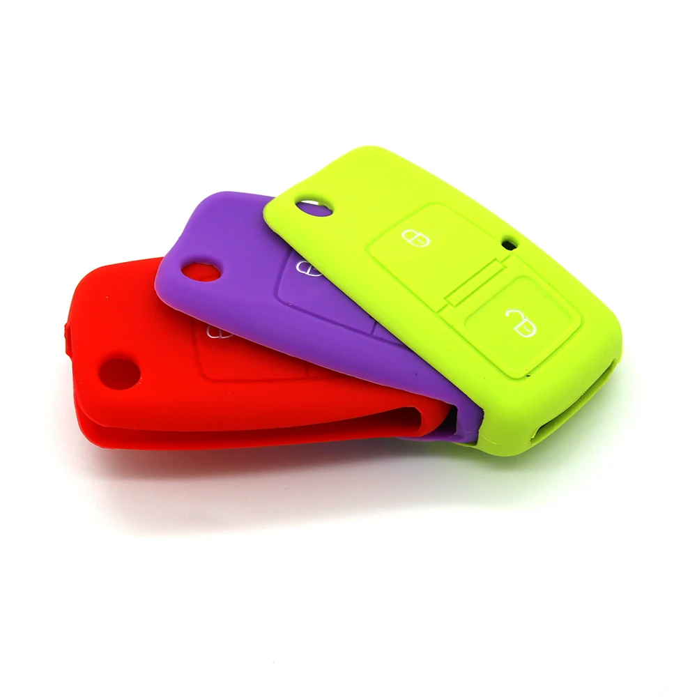 Key Case Cover Flip Key Fob Shell Car Key Shell for VW Bora Touran Cady 2 Buttons