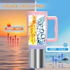 40oz Vacuum Thermos Cup Tumbler with Handle Lid Straw Stainless Steel Vacuum Mug Leak Proof Keep Cold Hot Travel Car Coffee Mug 2