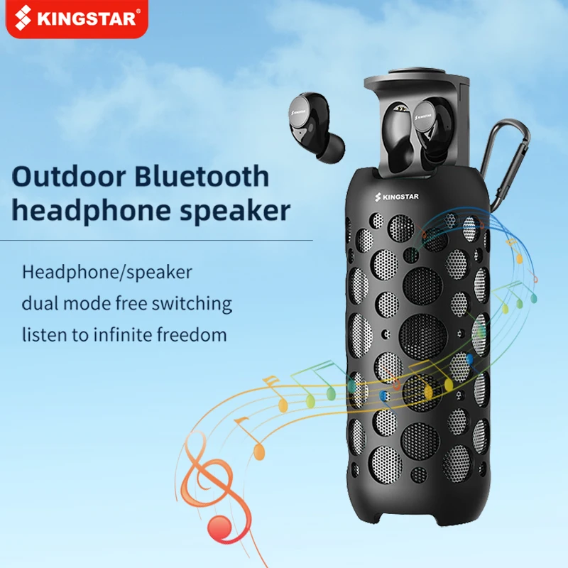 

KINGSTAR 2in1 Wireless Earphones Bluetooth Speaker Outdoor Sports Headphones TWS Earbuds Strong Bass Sound box Portable Speakers