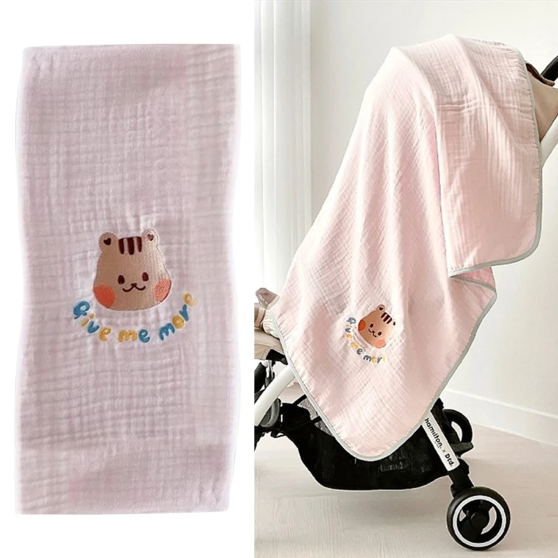 

Newborn Babies Wrapping Blanket 3-Layers Cotton Swaddles Blanket Cartoon Baby Bathing Towel Infant Bedding Accessory