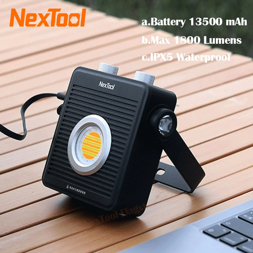 Camping Light Portable Lanterns Camping Lamp Camping Lantern 13500mAh Camping Light 1800Lm Rechargeable Lantern Portable Emergency Night Market Light Power Bank Outdoor Flashlight
