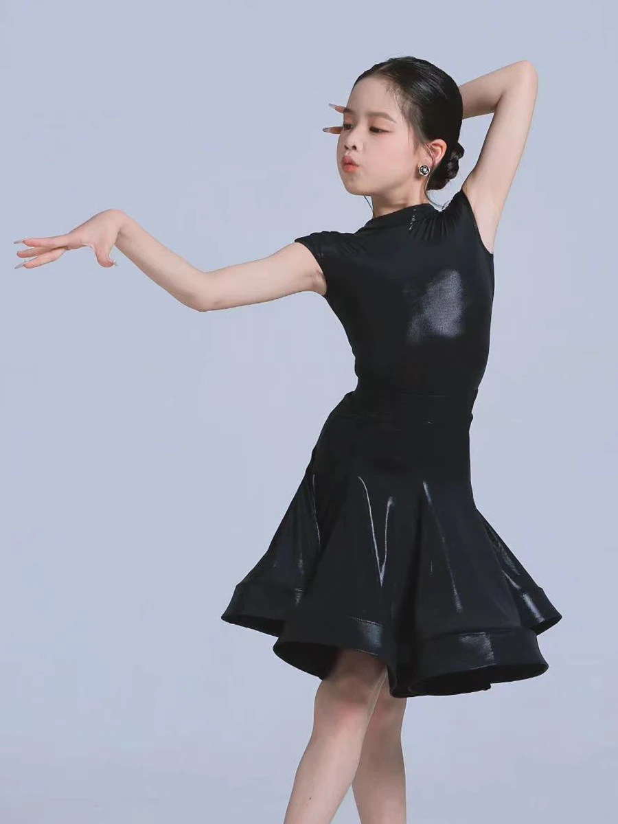New Latin Dance Competition Clothing For Girls Professional Sleeveless Tops Split Skirts Suit Chacha Latin Costumes DN18110