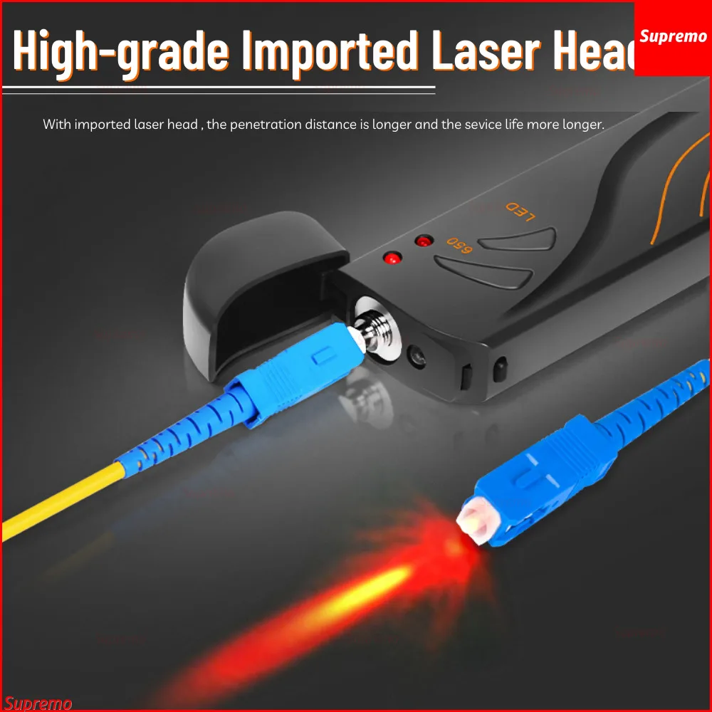 FTTH Fiber optik 15km/20km/30km Tester LED aydınlatma kalem ile kalem tipi kırmızı ışık görsel hata bulucu