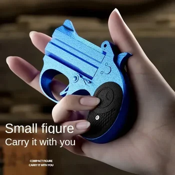 Children Portable Deringer Launcher Mini Manual Soft Bullet Shell Ejection Toy Gun Boy Small Pistol Pocket Model 1