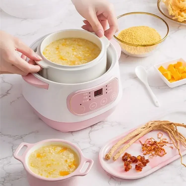 Electric cooking pot Slow Cooker Food Steamer Ceramic Pot Multifunction BirdNest Soup Stew Pregnant Tonic Baby Supplement Heater