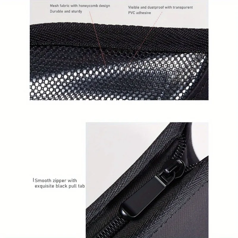 Transparent Waterproof Makeup Organizer Bag with Zipper Multi-compartment Storage for Brushes Pencils Large Capacity Travel