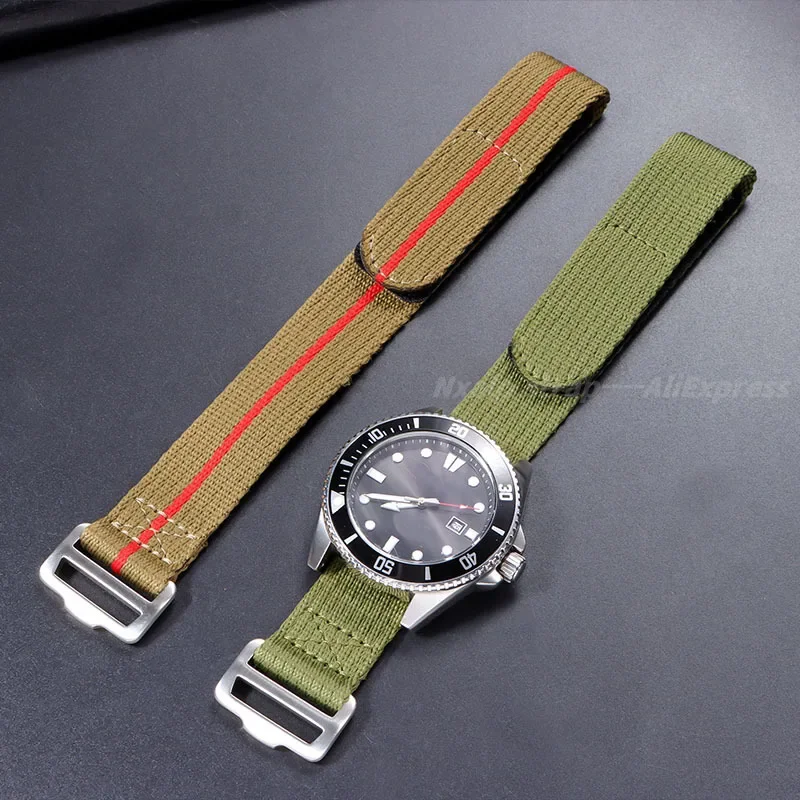 Nylon Canvas Watch Strap - Military Sports Style, Unisex Replacement Wristband