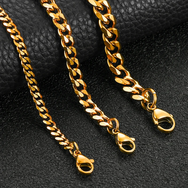 1 Pcs Stainless Steel Cuban Bracelets Of Various Sizes For Men And Women Can Be Customized stainless steel bracelet