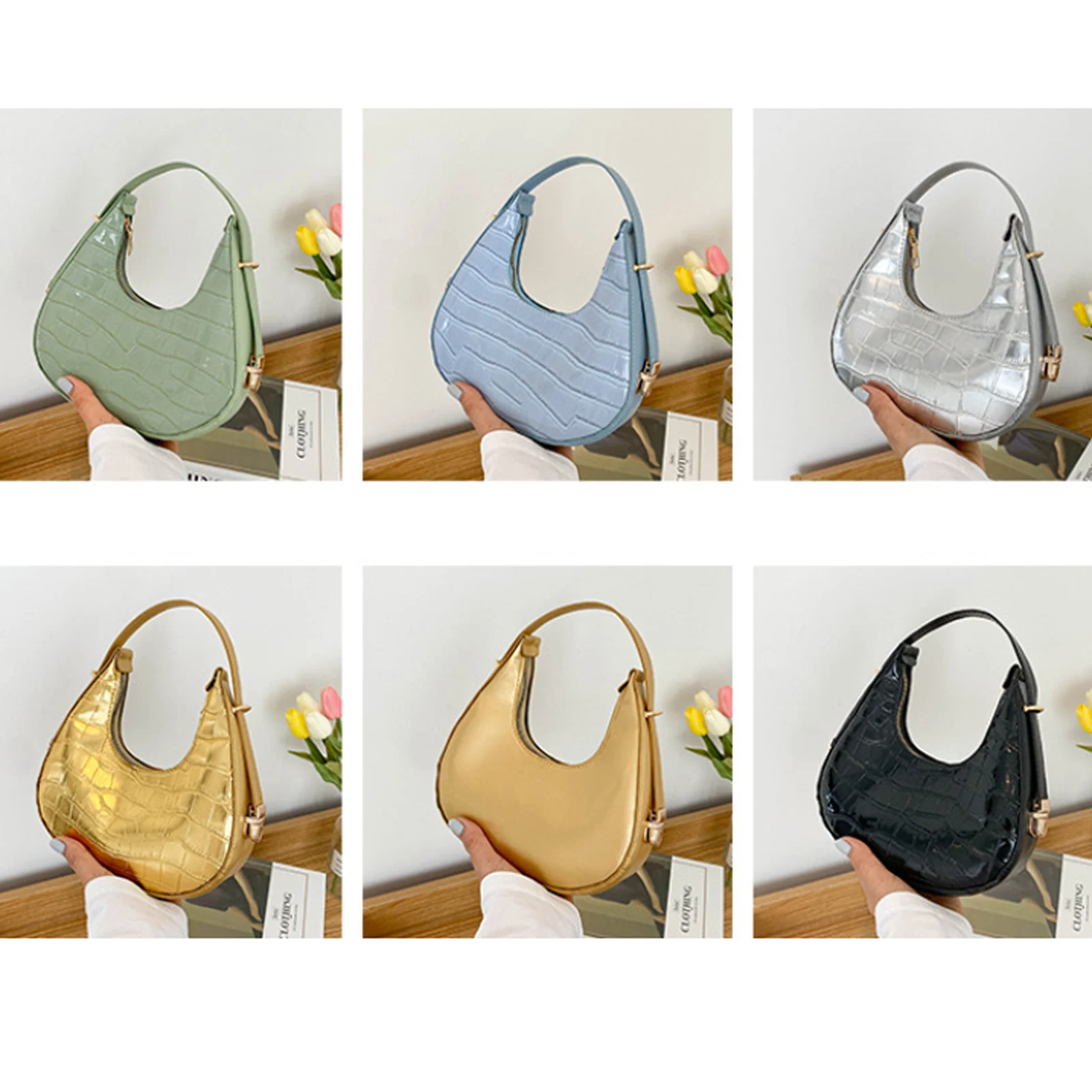 Fashion Stone Pattern Shoulder Bag - Measurement Guide