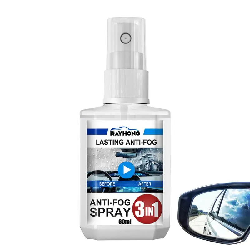 

Anti-fog Agent 60ml Anti Fog Spray For Car Windshield Auto Window Glass Cleaner Deep Defogger Agent Glass Cleaner For Auto And