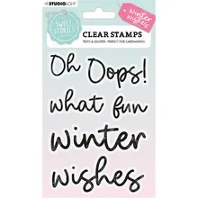 

New Quotes Large Winter Wishes Silicone Stamps Scrapbook Diary Decoration Stencil Embossing Template Diy Greeting Card Handmade