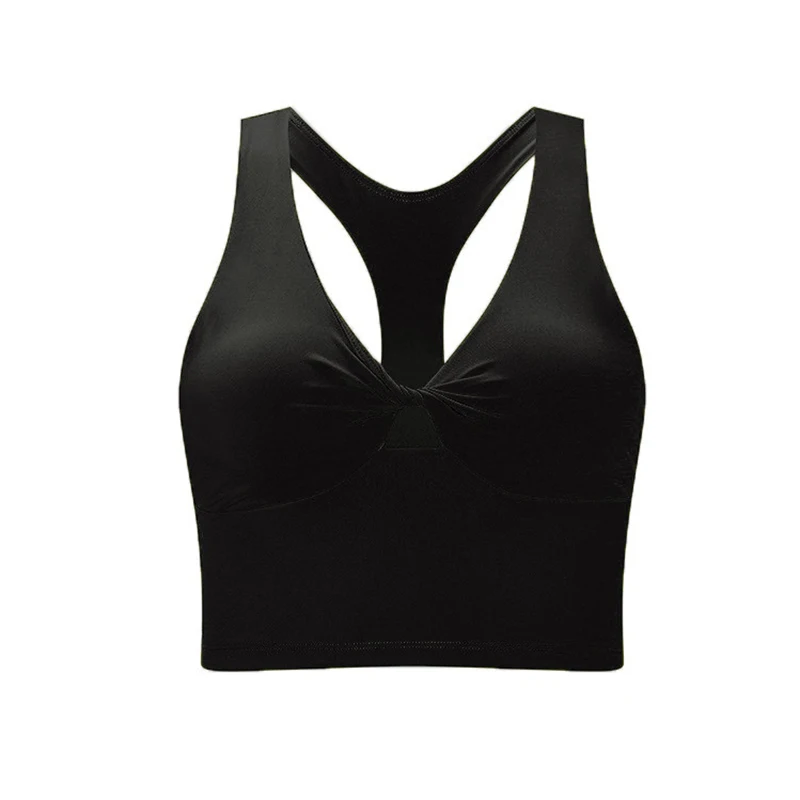 Shockproof Quick Dry Sports Bra Women Padded Gather Yoga Bra Push Up Gym Running Bra Seamless Workout Fitness Bra Top Gym Tops