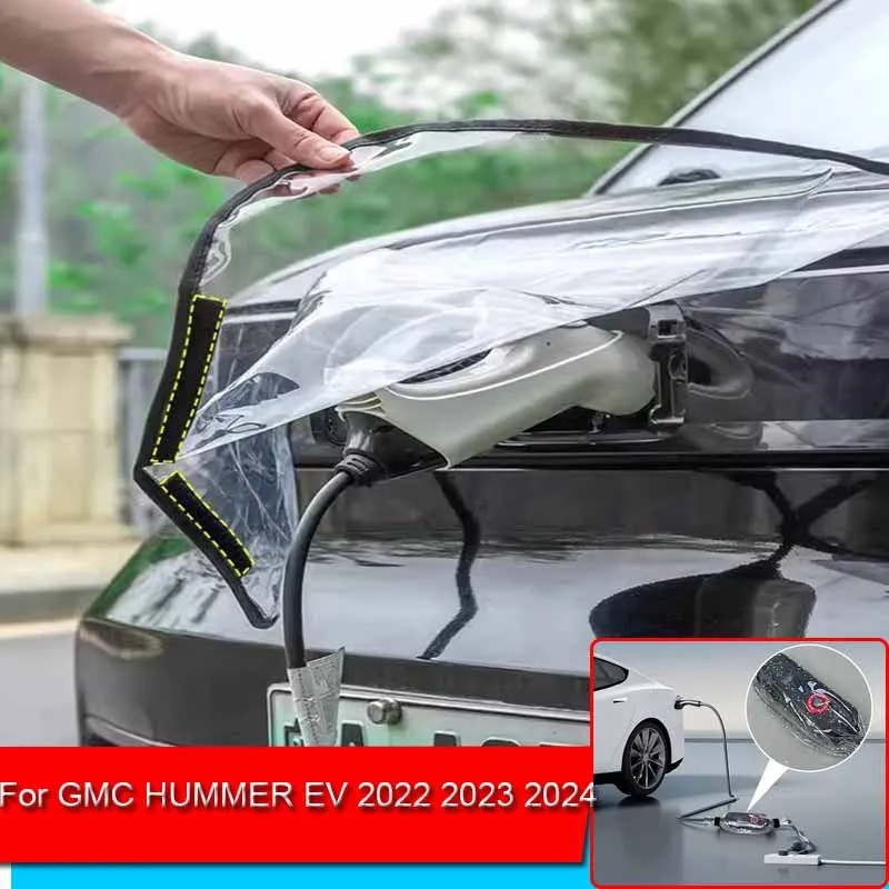 

Car New Energy Charging Port Rain Cover Rainproof Dustproof EV Charger Guns Protect Accessories For GMC HUMMER EV 2022 2023 2024