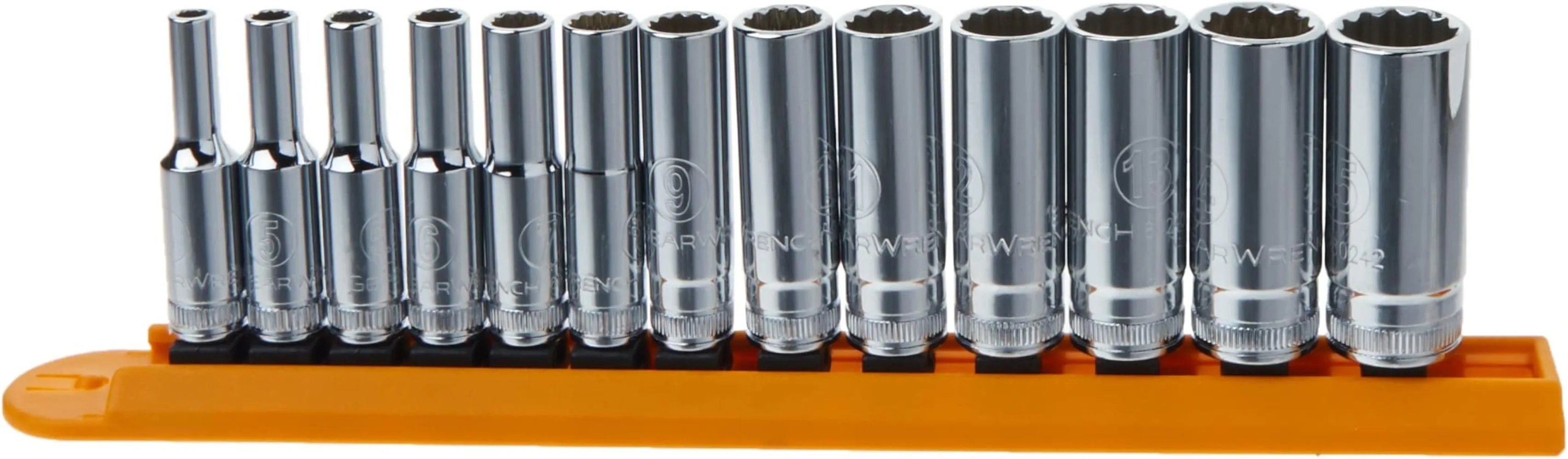 

GEARWRENCH 13 Pc. 1/4" Drive 12 Pt. Deep Socket Set, Metric - 80308