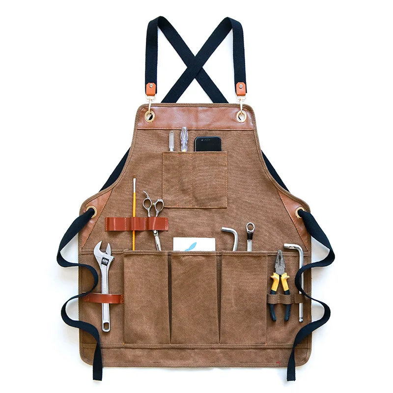 

Outdoor Multi-functional Large Mouth Splicing Woodworking Apron For Home Kitchen Men And Women's Work Clothes