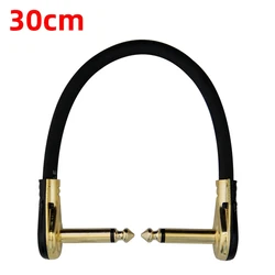 Premium Anti-Noise Right Angle Guitar Patch Cable (10-60cm) (30cm 1 pc)