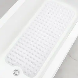 Tappetino da bagno extra lungo antiscivolo con fori di drenaggio e ventose