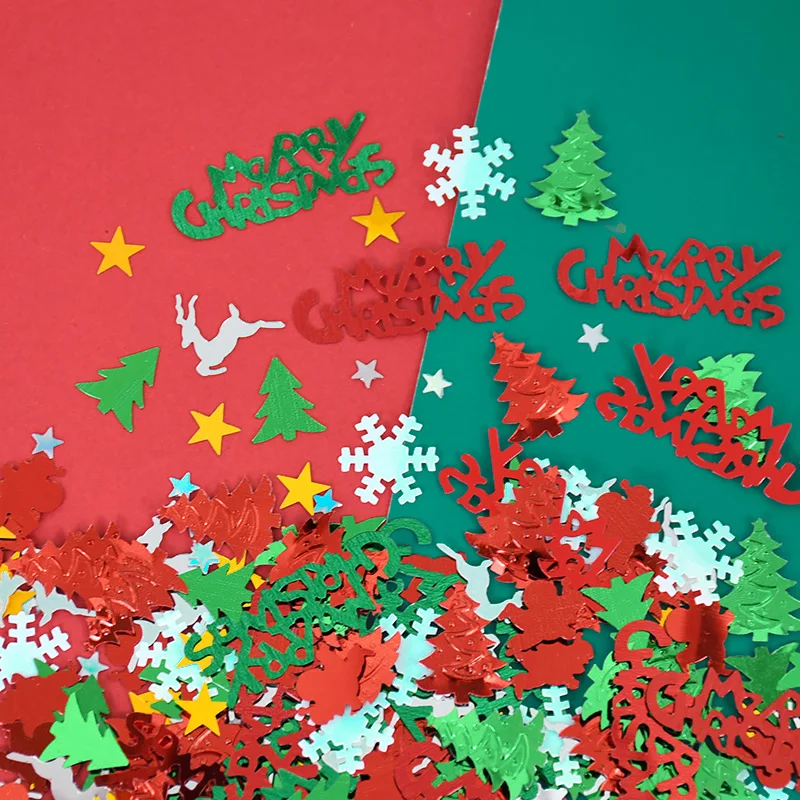 15 gr/beutel Weihnachten Pailletten Konfetti Weihnachtsbaum Schneeflocke Tisch Konfetti 2024 Weihnachten Party Dekoration für Zuhause 2025 Neujahr Geschenk – Detail 3
