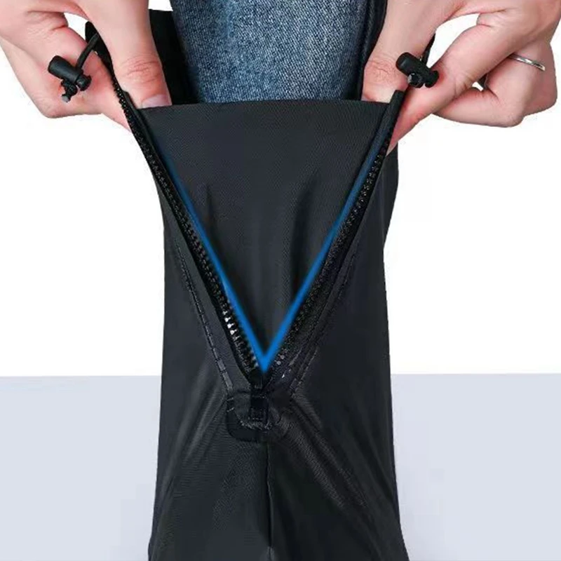 Description Picture 5 of itemRain Boots Waterproof Overshoes with Drawstring Strap Reusable Shoes Protective Gear Rainy Day Walking Protection Footwear Cover