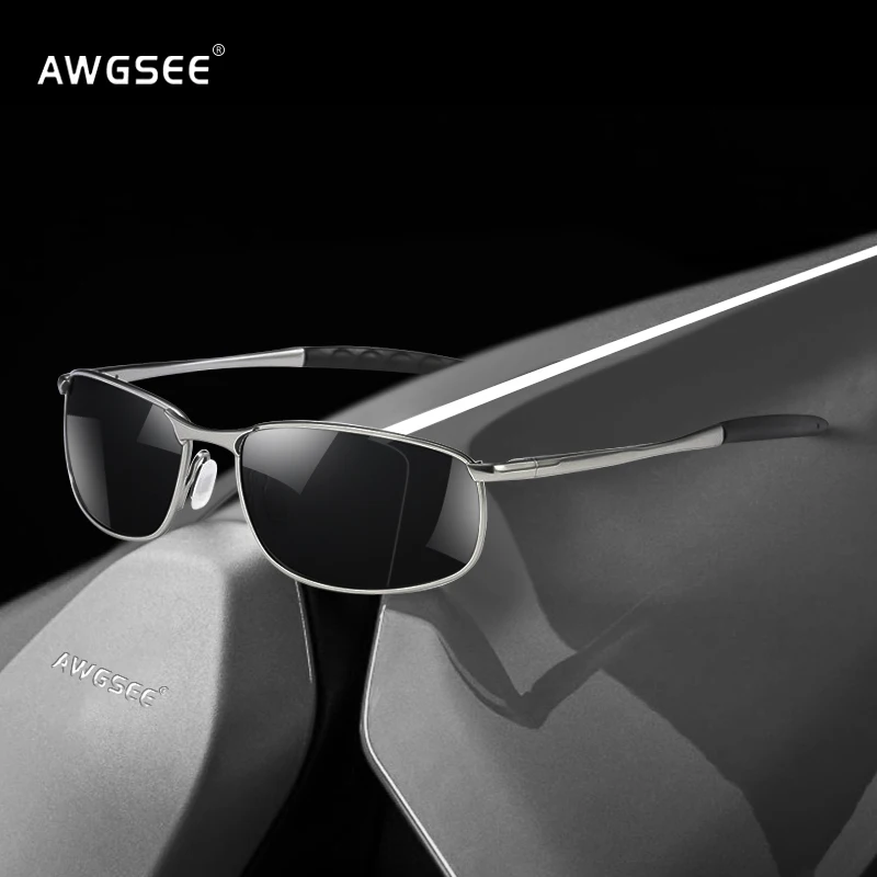 

AWGSEE Men's Driving Polarized Sunglasses Aluminum Frame Designer Sunglasses Sports Style Sun Glasses UV400 Driver Shades