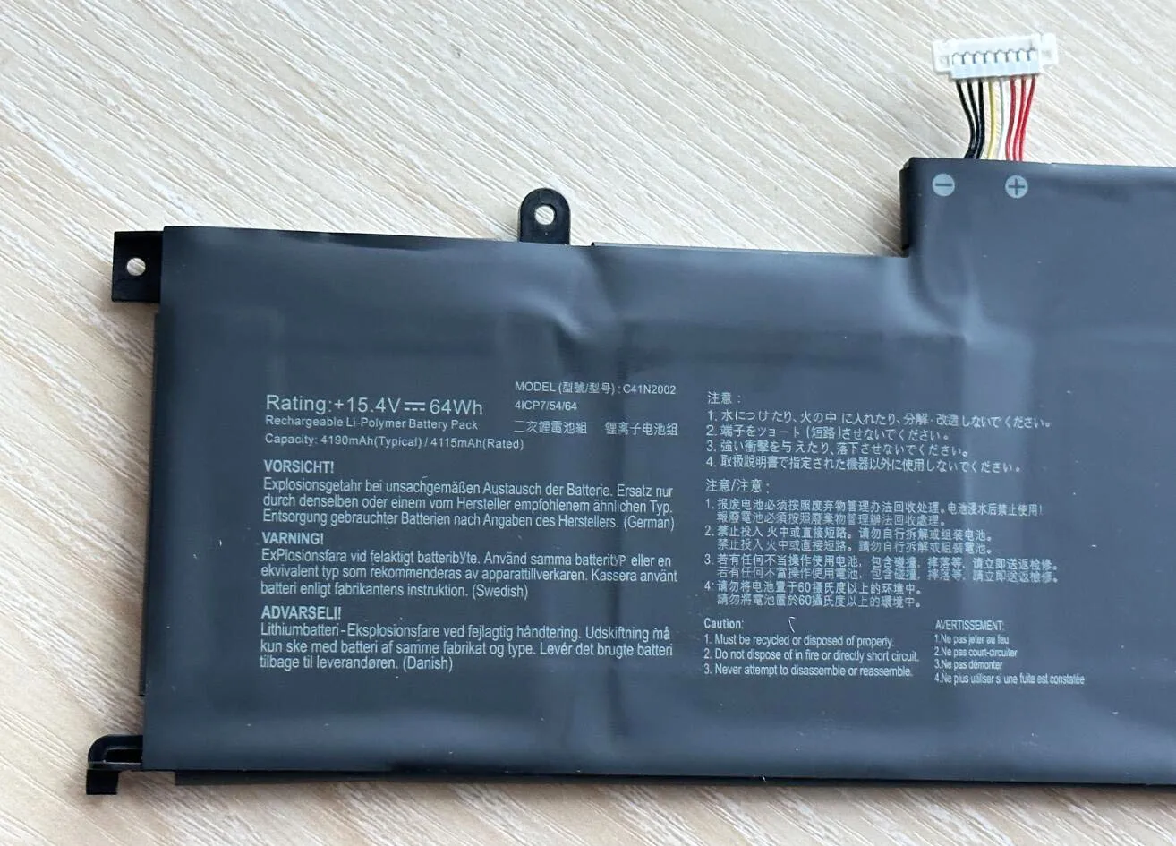 Bateria C41n2002 para Asus Zenbook Pro 15 Ux535 Ux535l Ux535lh Ux535li - Imagem 4