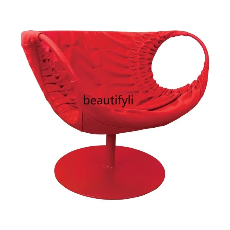 

Customized Modern Design Frp Hollow Pleated Butterfly Leisure Simple Home Living Room Swivel Chair Smock Chair furniture