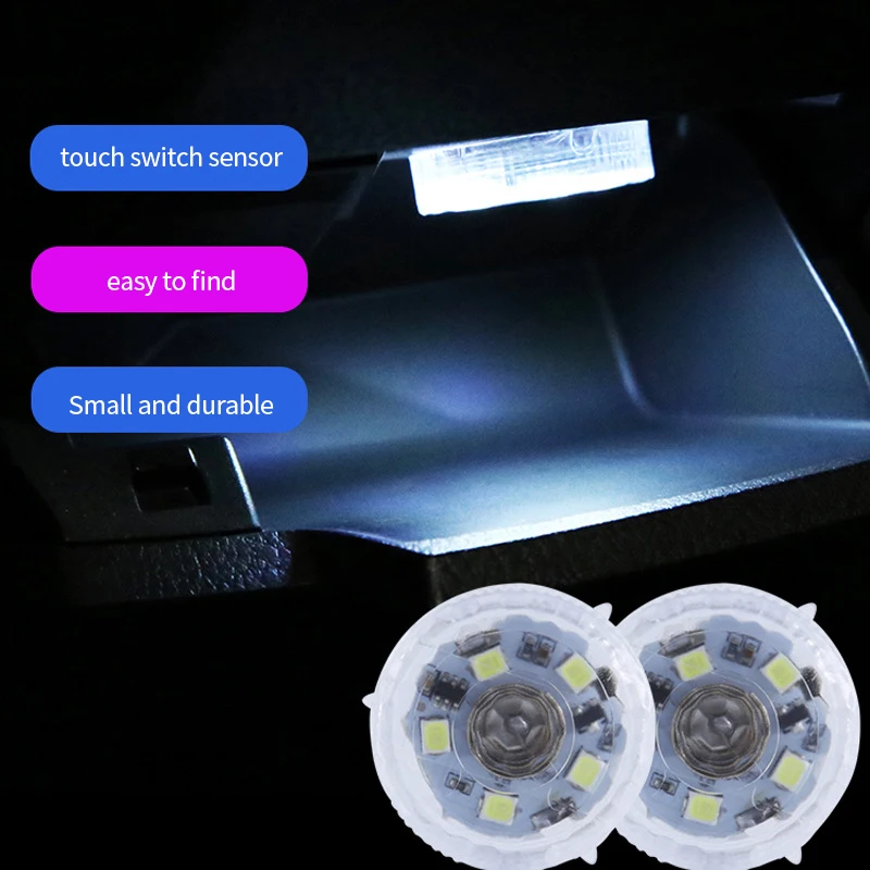Universal Car Mini Led Touch Switch Light Auto Wireless Ambient Lamp Portable Night Reading Light Car Roof Bulb Interior led car lights led lights led atmosphere lamp led car decorative lights led car decoration lamp car ambient lights led atmosphere lighting led interior lights car interior lamp
