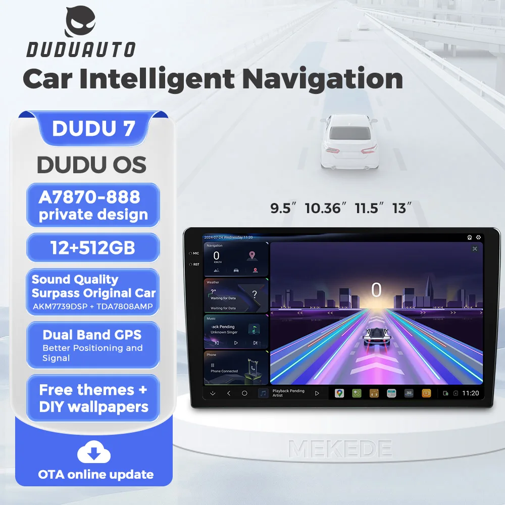 DUDUAUTO DUDU 7 DUDU7 Android 13 Carplay Car Radio Player