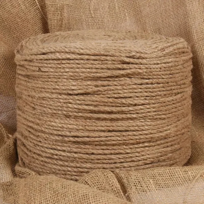 Rope 100% Jute 0.3" 19685" DIY Hand Braided Jute Rope Tug of War Climbing Decorative Luggage Tough Cord Gardening