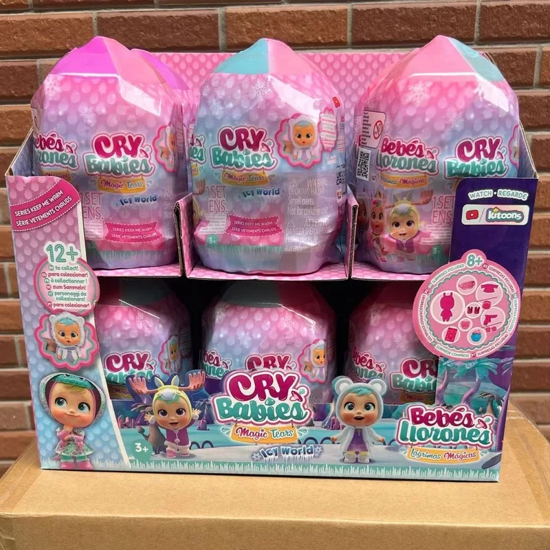 2024 Original Cry Babies Tears Of Magic Crying Doll Winter Surprise Blind Box Set inklusive Teilen Mädchen machen Spiel Geschenk auf Lager